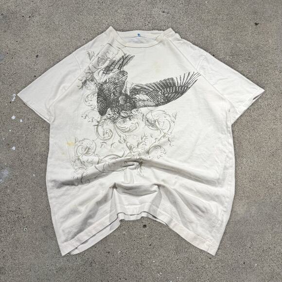 Vintage Y2K Grunge Goth Affliction Style Tee Vines Eagle Jesse Pinkman Size L/XL - Picture 1 of 8